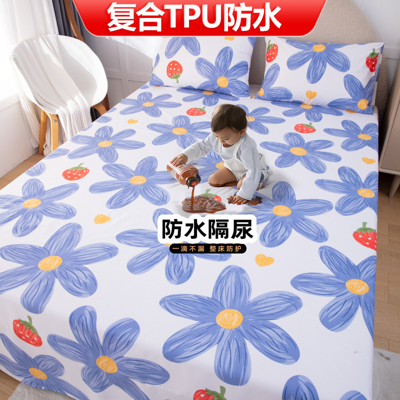 Protector de Cama Impermeable para Orina y Pelo de Gatos, Barrera de Orina, Lavable a Máquina, Protector de Orina para Perros, Conejos y Otras Mascotas, Tapete Absorbente.