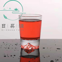 晶白料玻璃富士山杯透明白酒杯饮料果汁鸡尾酒威士忌杯ktv家用