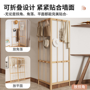 Foldable Coat Rack Floor-Standing Bedroom Bedside Clothes Storage Multi-Angle Simple Storage Clothes Rack at Night