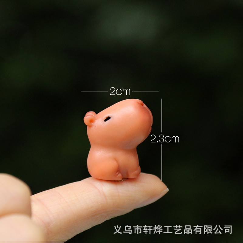 Animal encantador de simulación del delfín capibara hecho a mano muñeca micro paisaje decoración de maceta adornos de escritorio