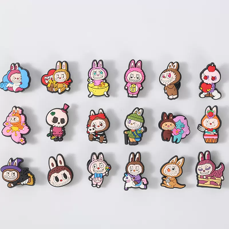 鞋花洞洞鞋配饰 拉布布洞洞鞋鞋花labubu鞋辅件 源头工厂鞋花鞋扣