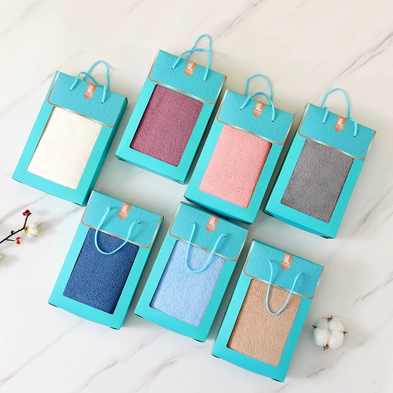 Утолщенное полотенце из кораллового флиса Подарочная коробка Подарочное полотенце костюм Очищающее полотенце для лица утолщенное