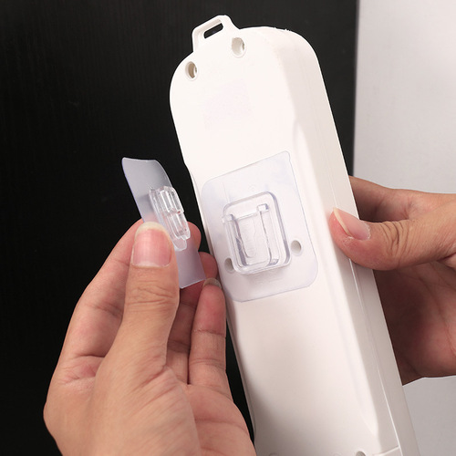 Wall-mounted power strip plug-in outlet, plug adapter, wall power strip holder, no-drilling wire clip, power strip wall mount bracket