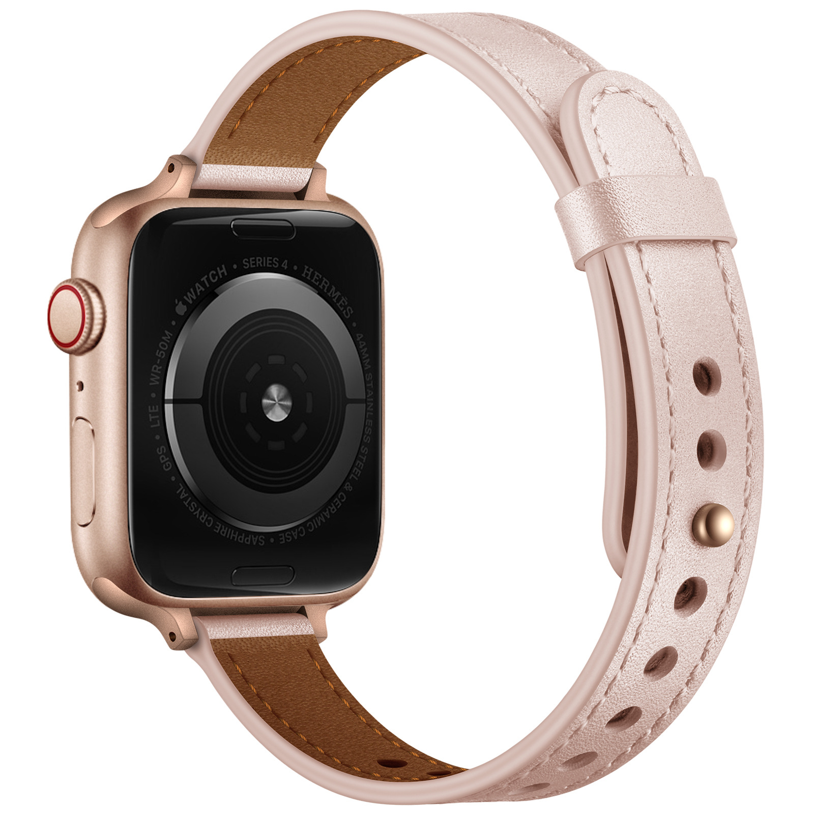18g Weight Apple watch watchband Classification Genuine leather Material Solid Color Pattern Retro Style Retro Solid Color Apple Watch Watchband 92