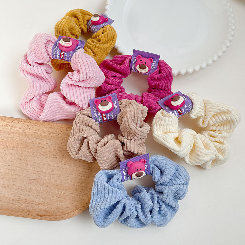 Cute Animal Bear Cloth Hair Tie 1 Piece display picture 2