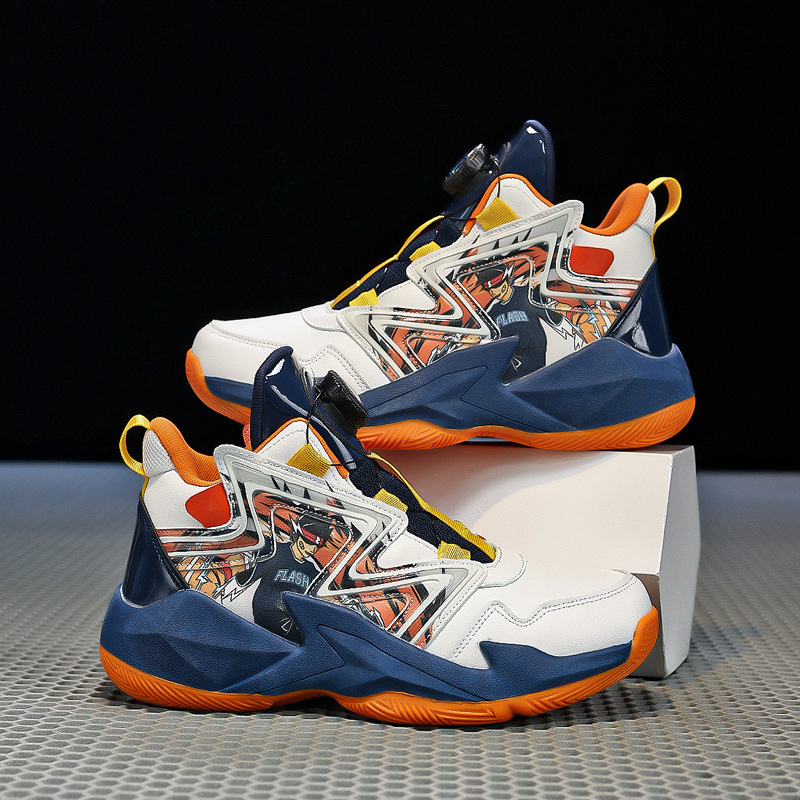 Modieuze basketbalschoenen voor jongens leer herfst winter_voghion.com