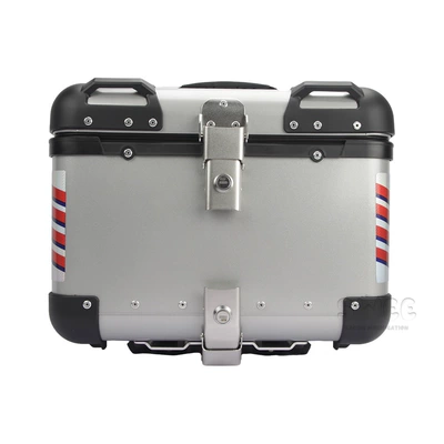 38L Side Box Waterproof, Motorcycle trunk - 45l-rounded-silver