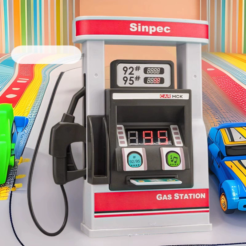 Детская игрушка-модель автозаправочной станции, сцена, автомобиль из сплава, мальчик и девочка, 3 и 6 лет, игровой домик