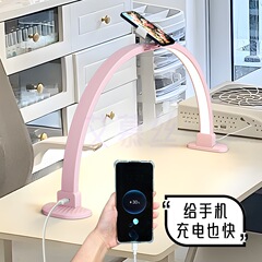 紫色半月台灯 可折叠USB充电功能美甲灯美容院专用带支架美容台灯