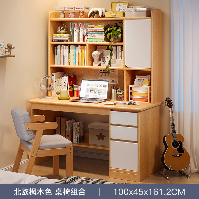Escritorio de madera sólida escritorio de estudio para estudiantes en el hogar escritorio de escritorio estante de dormitorio escritorio de escritorio para adultos