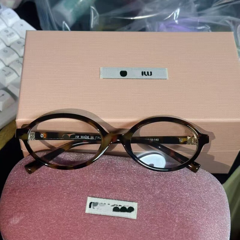Miu Nerd Glasses Tortoiseshell Leopard Print Round Frame Retro Prescription Glasses Same Style Square Frame Glasses Can Be Customized with Prescription 04Z Miu Nerd Glasses Tortoiseshell Leopard Print Round Frame Retro Prescription Glasses Same Style Square Frame Glasses Can Be Customized with Prescription 04Z