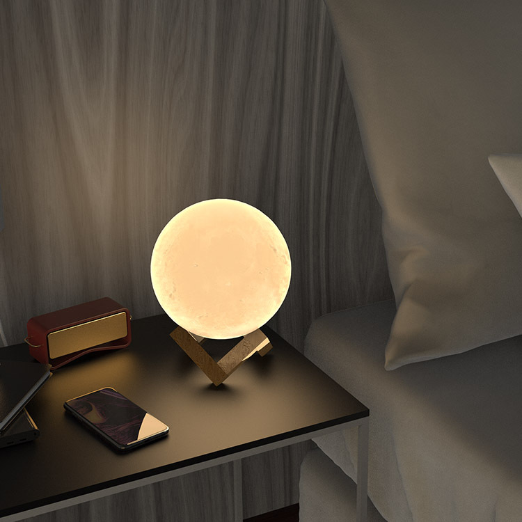 Comercio exterior nueva impresión 3D Luna lámpara de techo de PVC lámpara de noche lámpara de la luna de bricolaje lámpara de techo creativa de vacaciones