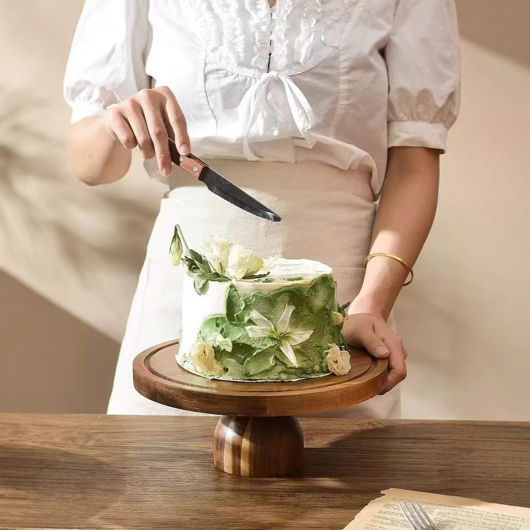 Bandeja de dim sum de celebridades creativas de Internet Bandeja de pastel nórdico nuevo plato de exhibición de bandeja de fruta de pastelería con cubierta de vidrio transparente simple