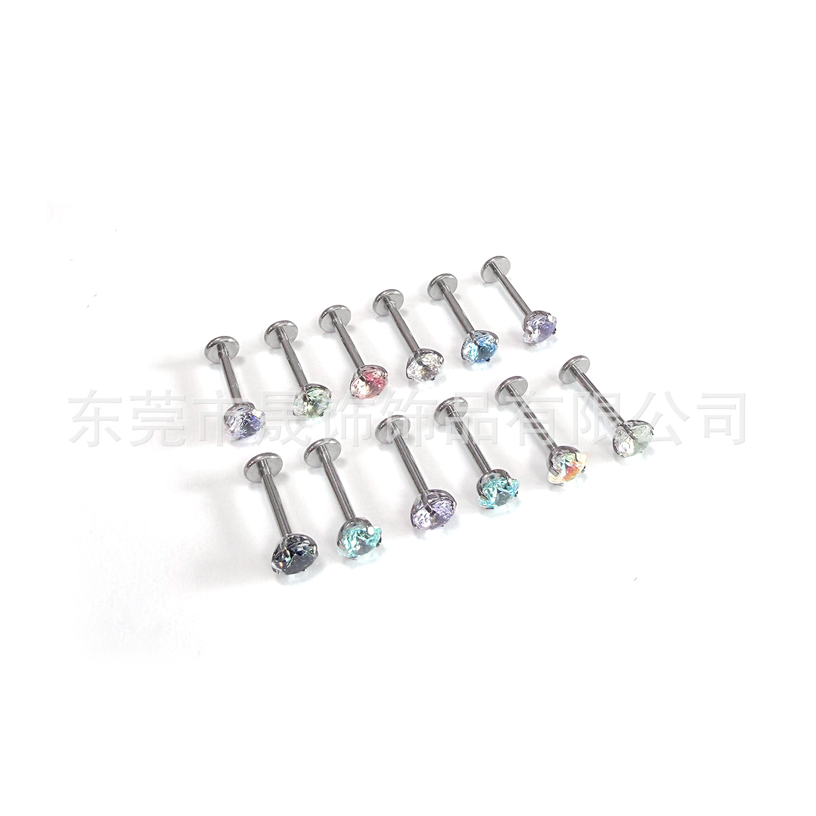 4mm肥方 Zirconia Ear Stud F136 Titanium Alloy 方型5A Cubic Zirconia Helix Cartilage Stud G23 Titanium Internal Thread Piercing Jewelry - 4mm(5/32")