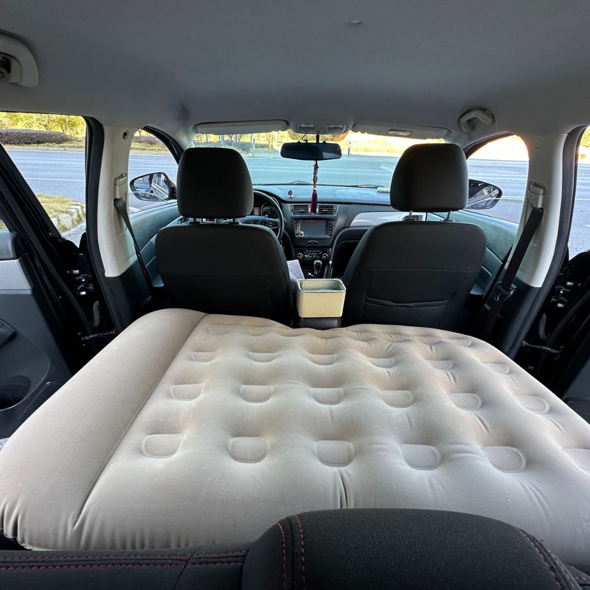 Inflatable Car Bed, Rear Seat, Flocking PV Outdoor Camping