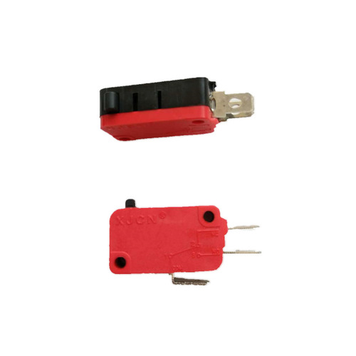 Trayector de microinterruptor de botón de estilo americano con conexión de tres patas, microinterruptor de conexión de tres patas con elástico, modelo SV-16-1C25