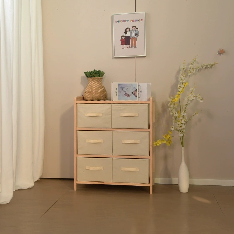 Transfronterizos venta caliente de madera sólida tipo cajón de tela Oxford armario de ropa interior clasificado armario de acabado de dormitorio simple armario