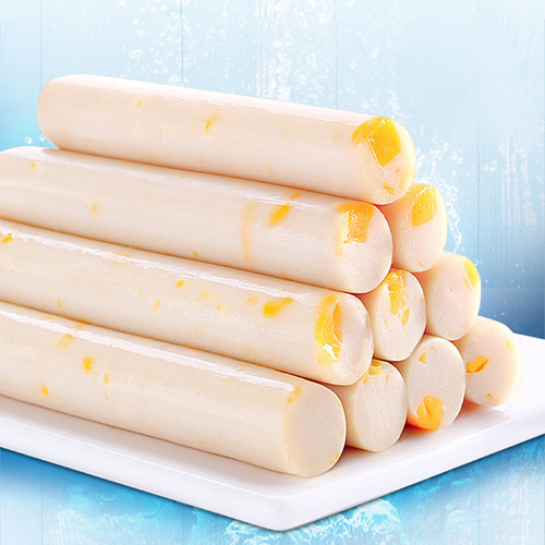 Baicao flavored cheese cod sausage 90g box size 60 packages ready-to-eat fish sausage home casual snacks