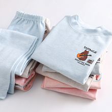 (散码)小熊班尼中童版舒绒棉内衣套装儿童麻彩梳绒加厚秋衣秋裤