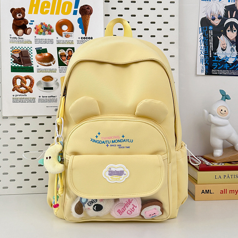 Mochila de gato de la universidad japonesa, mochila escolar de gran capacidad para estudiantes de secundaria, mochila de viaje de todo fósforo para estudiantes de secundaria lindos