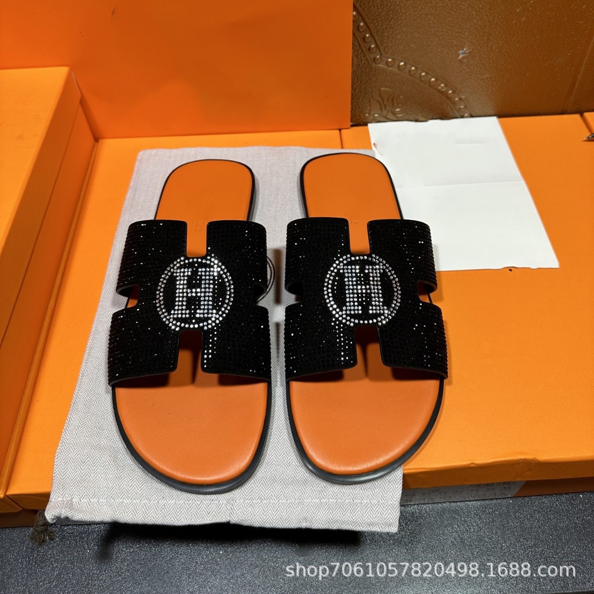 H Slippers Trendy Brand Slip-Ons for Men 2025 Summer Versatile Breathable Indoor and Outdoor Casual Shoes European Station H Sandals