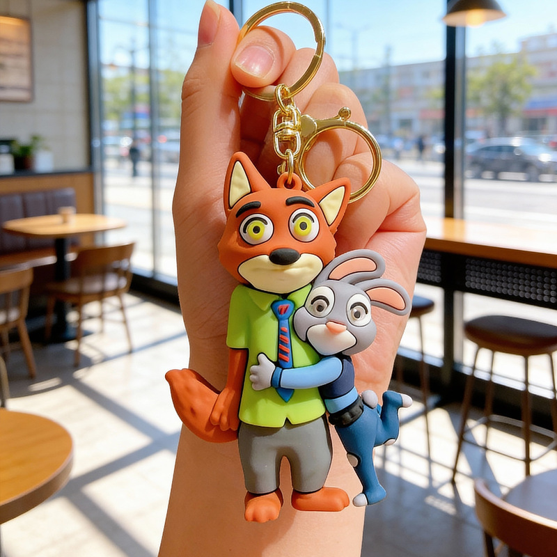 Zootopia Keychain Pendant Small Gift Soft Rubber Pvc Cartoon Doll High-Quality Durable and Sturdy Zootopia Keychain Pendant Small Gift Soft Rubber Pvc Cartoon Doll High-Quality Durable and Sturdy