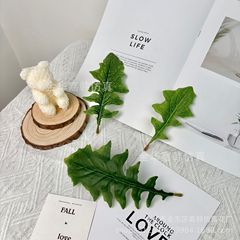 仿真菊花叶丝印布叶仿小锯齿叶仿真花叶人造花叶片配件仿真叶子