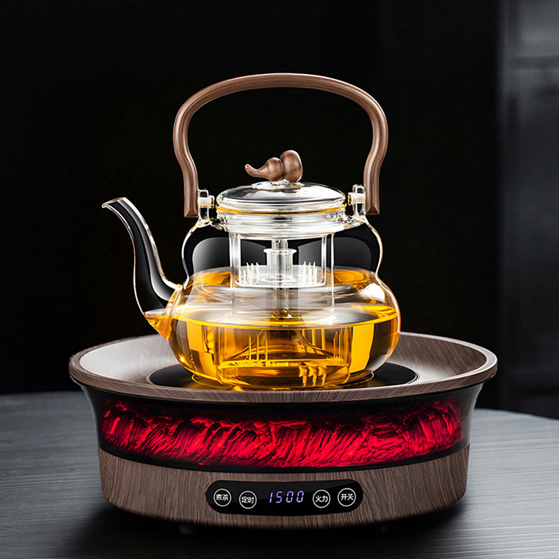 围炉煮茶器电陶炉烤火炉户外多功能电茶炉泡茶壶电热炉蒸煮一体|undefined