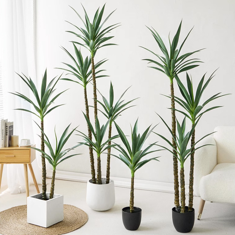 Planta artificial nórdica grande para sala de estar, árbol de simulación decorativo tipo banano viajero en maceta