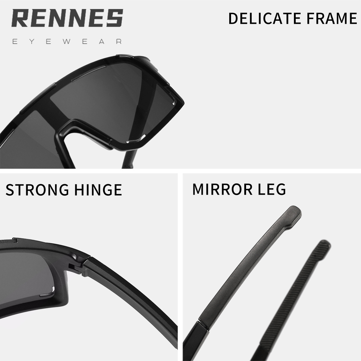 2024 Cross-border spot para niños nuevas gafas de sol a prueba de viento para ciclismo al aire libre con montura grande de una pieza, gafas de sol para niños y niñas