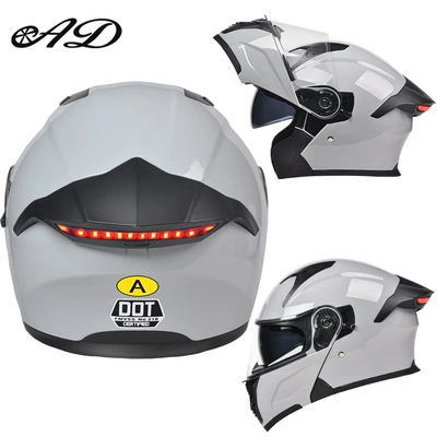 Helmets for All Seasons, Electric – Motosiklet kaskı (dəbilqə) - new-upgraded-taillight-model-grey-high-definition-mirror-m54-56-head-circumference