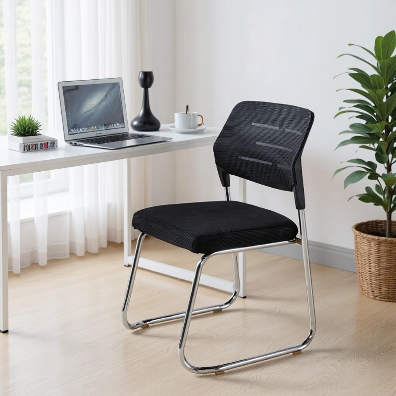 Training Office Chair, Installation-Free Conference Chair, Simple Armless Reception Chair, Breathable Mesh Chair, Ready-Made Factory Direct Supply