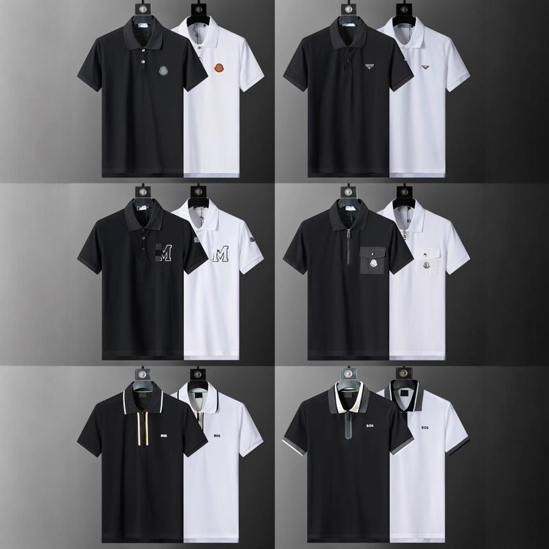 Cross-border Foreign Trade Summer New Mengkou Miao Men's Polo Shirt Short Sleeve mercerized Cotton Lapel Mengjia T-shirt Men's Casual