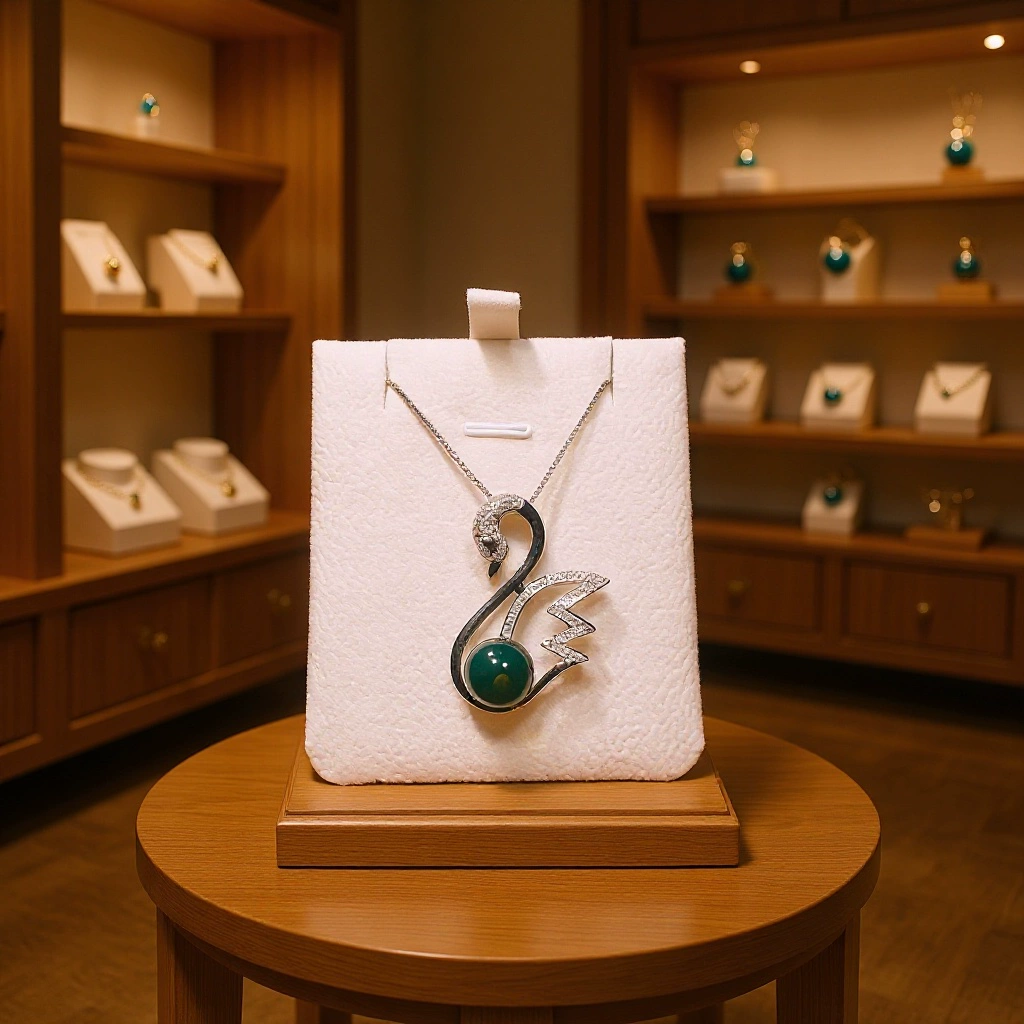 9 мм мексиканский Lanper Seiko инкрустированный S925 серебряный кулон лебедь любовь дизайн микро-инкрустированный циркон Шэньчжэнь серебро