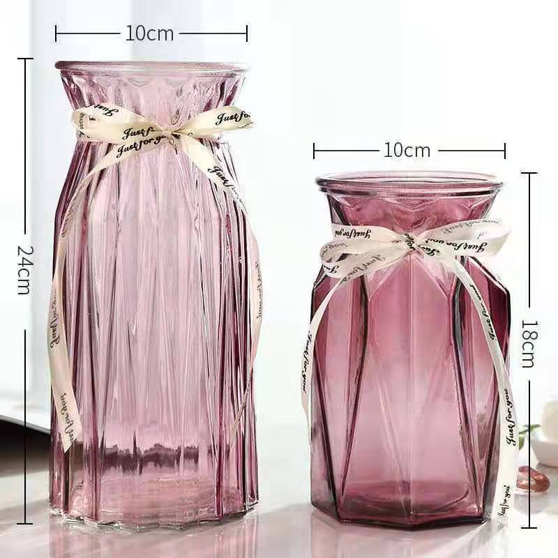 Florero de vidrio creativo flores Rosa rábano verde hidropónico gran arreglo de flores al por mayor florero adornos de decoración de escritorio