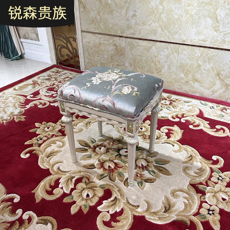 Французский придворный косметический стул в европейском стиле неоклассический туалетный стул тканый диван стул