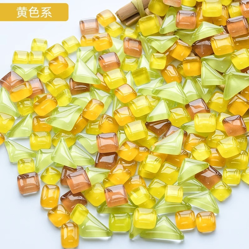200克diy多元闪粉马赛克集合水晶自由石玻璃儿童手工材料颗粒|undefined