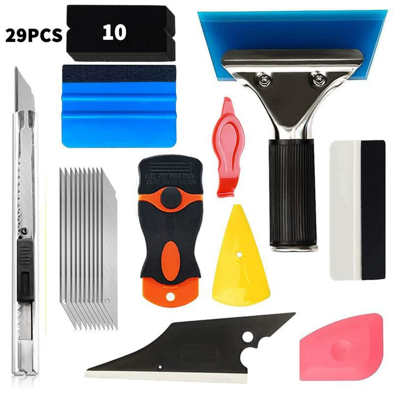 Cross-border 24-piece car film toolkit set window film installation tools felt scraper squeegee car window scraper