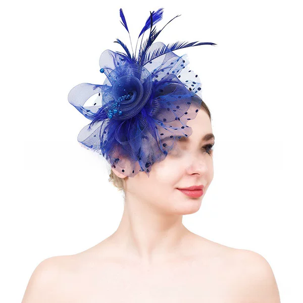 European and American Explosions Feather Headwear Horse Racing Festival Cock Stage Performance Cheongsam Hair Accessories Twist Yangko Square Dance Headflower