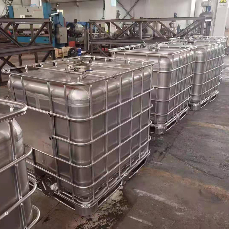 304不锈钢吨桶全新不锈钢1000L吨桶污水桶化工桶柴油桶1吨集装桶