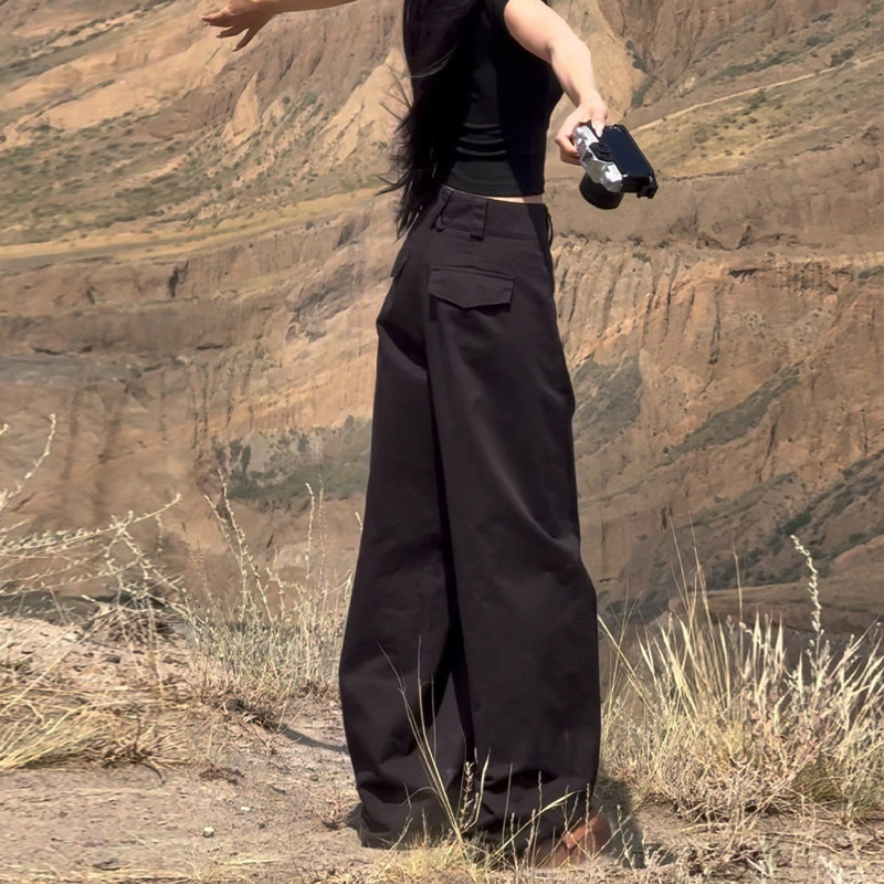American-Style Black Wide-Leg Suit Pants for Women, 2026 Early Spring New High-Waisted Slim-Fit Narrow Straight-Leg Work Pants American-Style Black Wide-Leg Suit Pants for Women, 2026 Early Spring New High-Waisted Slim-Fit Narrow Straight-Leg Work Pants