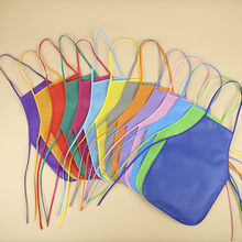 多色一次性无纺布儿童围裙防水防油绘画围裙儿童diy围裙可印logo