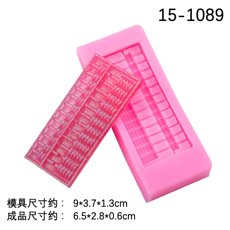 Pequeño Abacus silicona molde DIY epoxi joyería decoración llavero accesorios creativo para hornear fondant chocolate