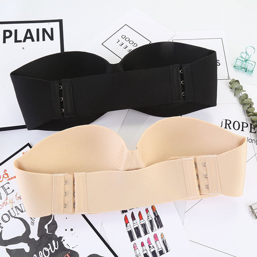 Summer strapless push-up seamless one-piece women's back-beautiful invisible wire-free underwear bandeau bra