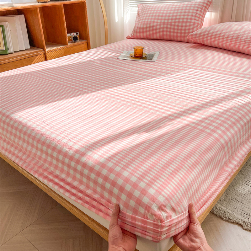 2024 nueva clase A de algodón teñido en hilo de algodón lavado funda de almohada para estudiantes