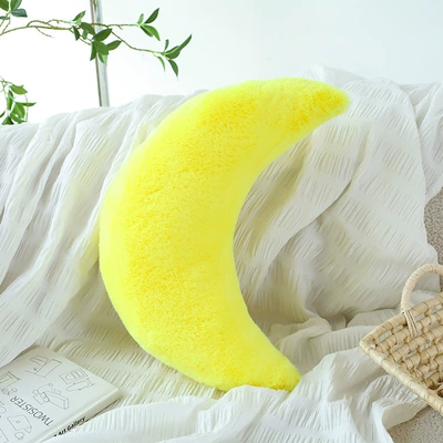 Ins-Style Nordic Home Cloud: Oyuncaq yastıqlar - yellow-moon-pillow-40cm025kg