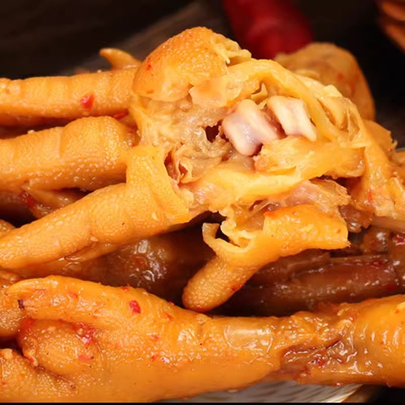Maojì Soil Chicken Toe Sauce Spicy Salt Baked Flavor Internet Pop Lemon Marinated Chicken Wing Tips Ready-to-Eat Snack Box