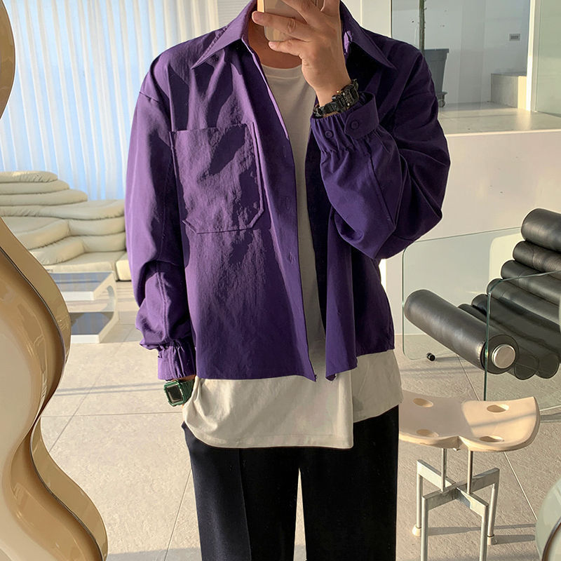 [Clearance] Korean-style Niche Design Short Jacket Men's Spring and Autumn Fashionable Casual High Street Lag Jacket