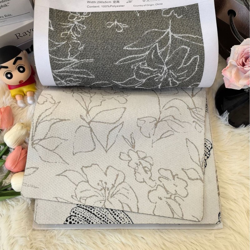 法式复古雪尼尔提花窗帘中古风色织花布客厅卧室遮光窗帘面料批发|undefined