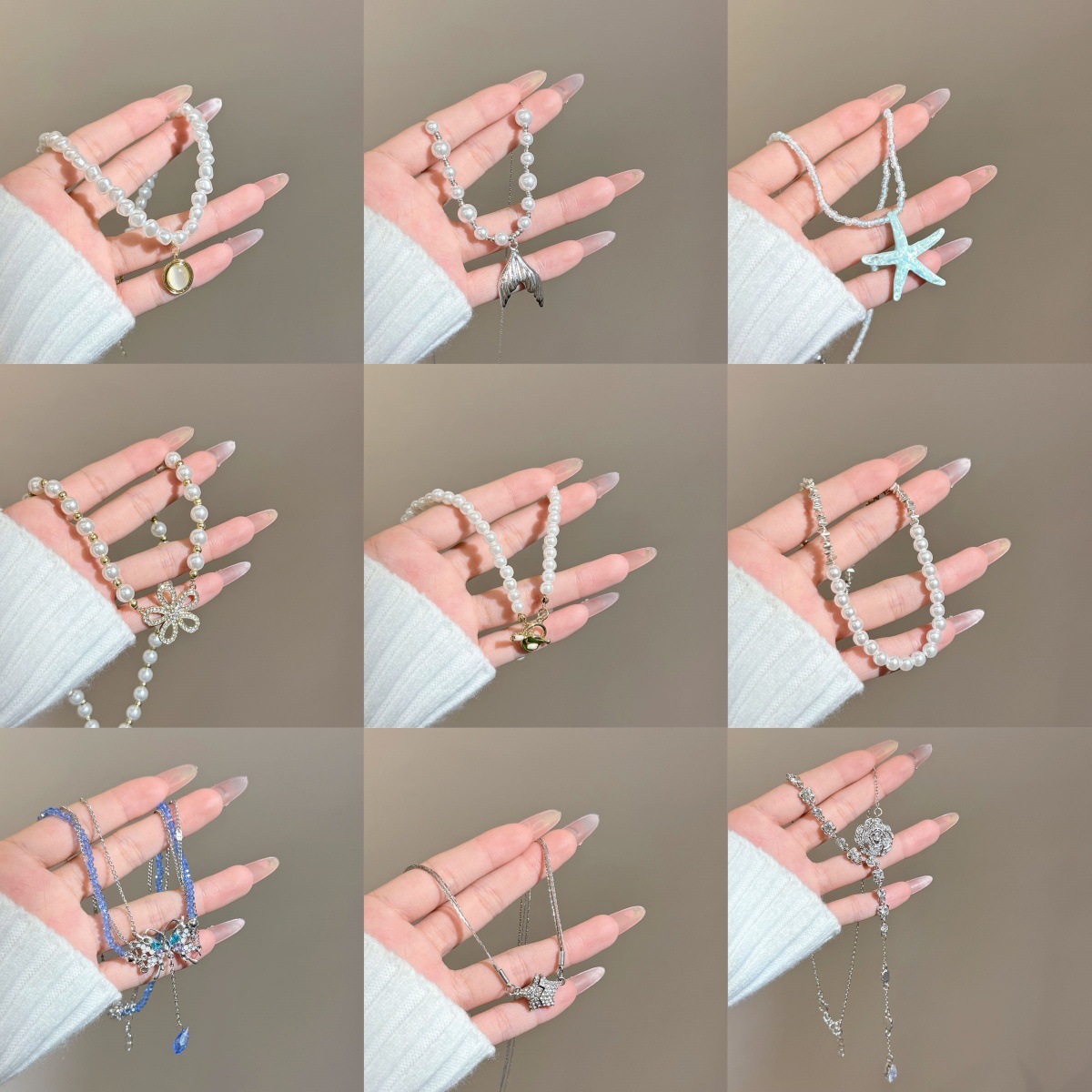 Korean Style Simple Pearl Butterfly Tassel Necklace Women's Fashion Exquisite Retro Personality Unique Dongdaemun Wholesale